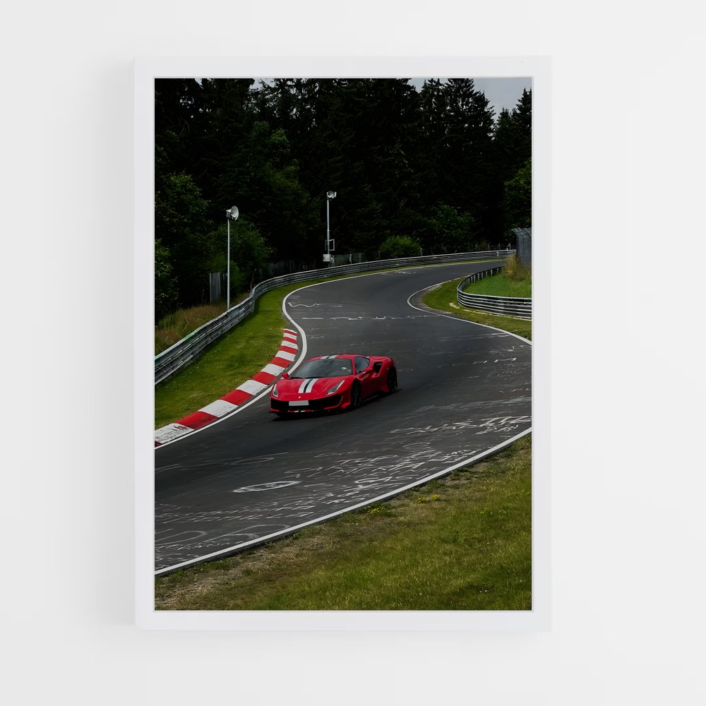 Poster Virage Rouge – affiche Dallara (vue 3)